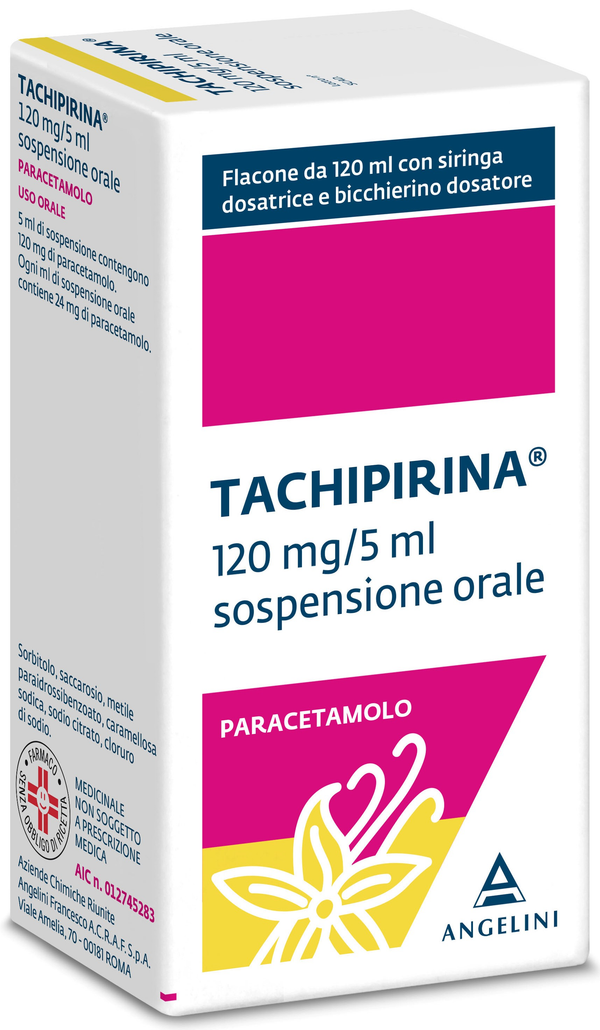Tachipirina 120 mg/5 ml sospensione orale paracetamolo