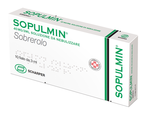 Sopulmin 40 mg/3 ml soluzione da nebulizzare  sobrerolo