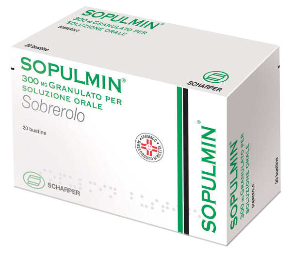 Sopulmin 40 mg/5 ml sciroppo  sopulmin adulti 300 mg granulato per soluzione orale   sobrerolo