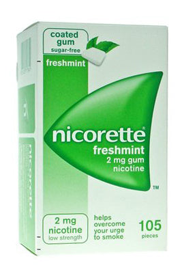 Nicorette "2 mg gomme da masticare medicate gusto menta forte"105 gomme"
