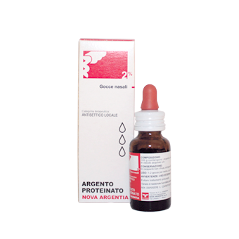 Argento proteinato adulti 2% gocce nasali e auricolari soluzione flacone 10 ml