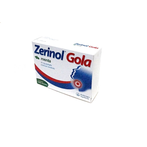 Zerinol gola menta  20 mg pastiglie  ambroxolo cloridrato