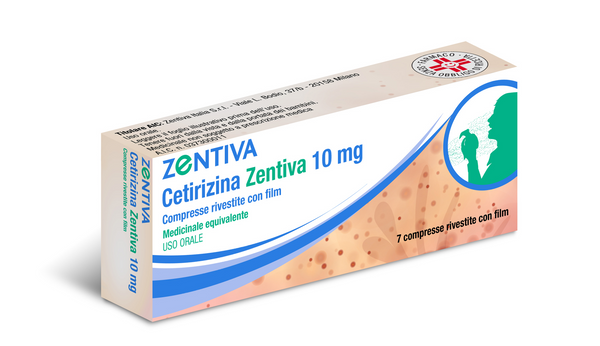 Cetirizina zentiva 10 mg compresse rivestite con filmmedicinale equivalente