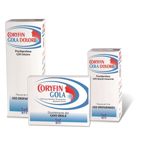 Coryfin gola dolore 2,5 mg/ml spray per mucosa orale  flurbiprofene