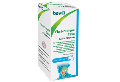 Flurbiprofene teva 0,25% collutorio  flurbiprofene teva 0,25% spray per mucosa orale