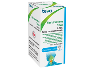 Flurbiprofene teva 0,25% collutorio  flurbiprofene teva 0,25% spray per mucosa orale