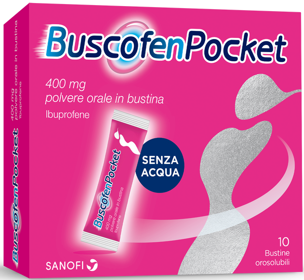 Buscofenpocket 400 mg polvere orale in bustina  ibuprofene