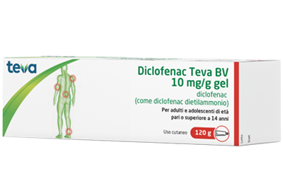 Diclofenac teva bv 10 mg/g gel  diclofenac (come diclofenac dietilammonio)