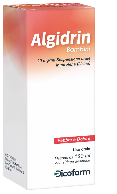 Algidrin  20 mg/ml sospensione orale, bambini  ibuprofene (lisina)