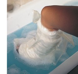 Acquastop mezza gamba copertura riutilizzabile per la protezione, durante la doccia o il bagno, degli arti con gessi e bendaggi