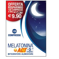 Melatonina act +3 complex 120 compresse
