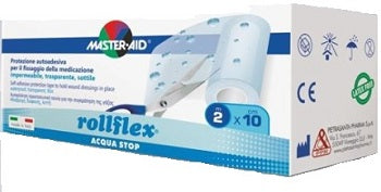 Cerotto impermeabile per fissaggio medicazioni master-aid rollflex a-stop m 10x10 cm