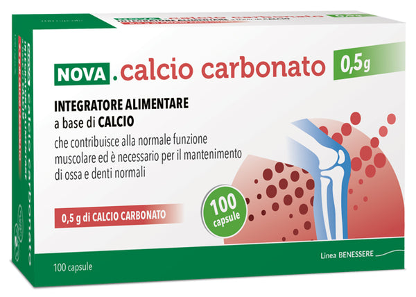 Nova calcio carbonato 0,5 g 100 capsule