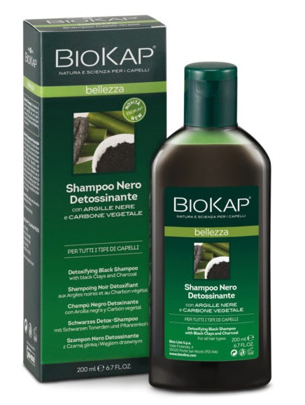 Biokap bellezza shampoo nero detossinante 200 ml biosline
