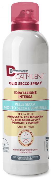 Dermovitamina calmilene olio secco spray idratazione intensa per pelle secca, molto secca e sensibile 200 ml