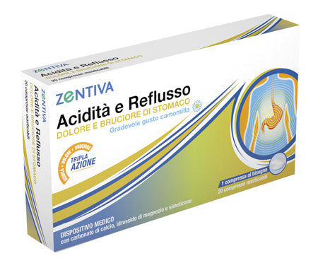Zentiva acidita' reflusso 20 compresse masticabili