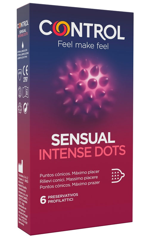 Control sensual intense dots 6 pezzi