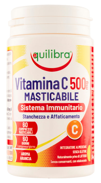 Vitamina c 500mg masticabile sistema immunitario 60 compresse
