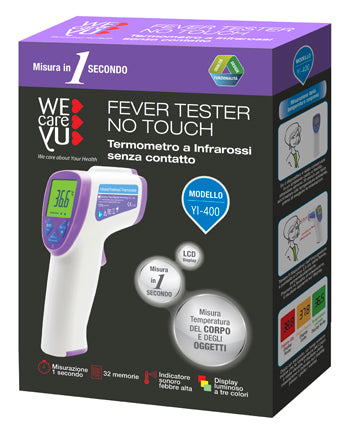 Termometro a infrarossi senza contatto wecareyu fever tester no touch 1 pezzo