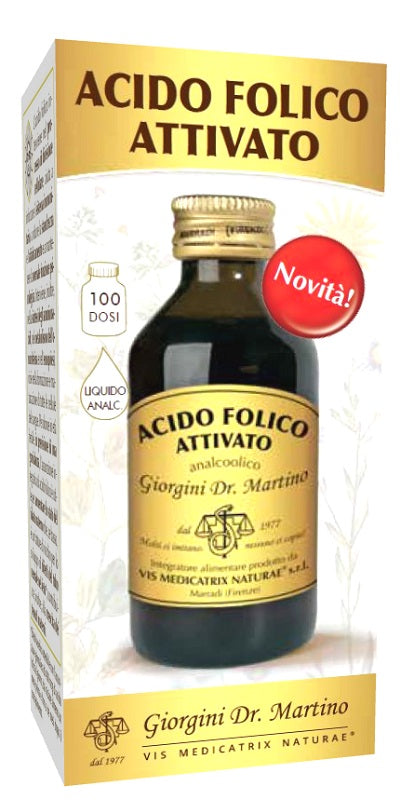Acido folico attivato liquido analcolico 100 ml