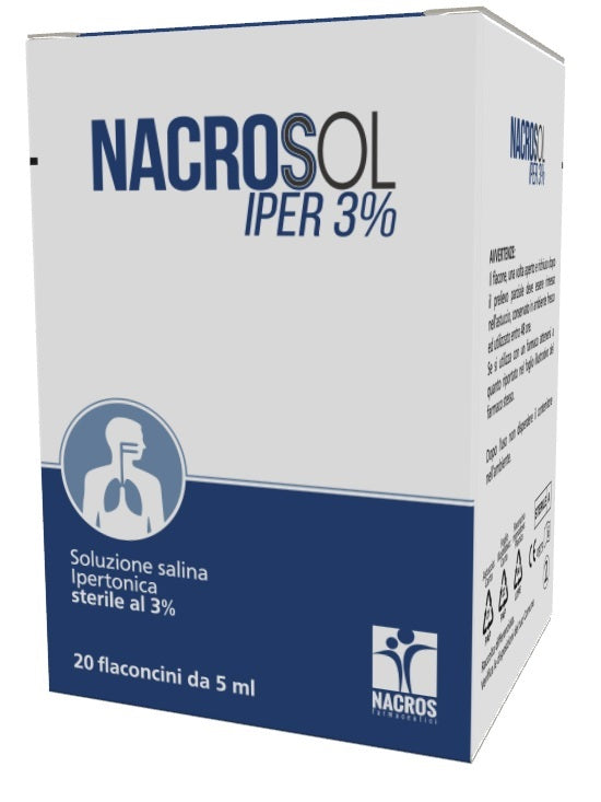 Nacrosol iper 3% 20 fiale fisiologiche 5 ml