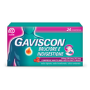 Gaviscon bruciore e indigestione compresse masticabili gusto frutti rossi  sodio alginato/sodio bicarbonato/calcio carbonato  250 mg/106,5 mg/187,5 mg