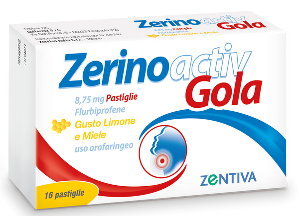 Zerinoactiv gola 8,75 mg pastiglie gusto limone e miele  flurbiprofene