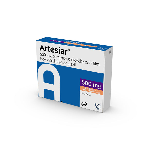Artesiar 500 mg compresse rivestite con film  flavonoidi micronizzati, come diosmina e altri flavonoidi espressi come esperidina