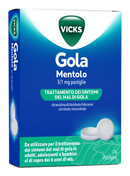 Vicks gola 5 mg/1 mg pastiglie 24 pastiglie gusto mentolo in blister al-pvc/petfe