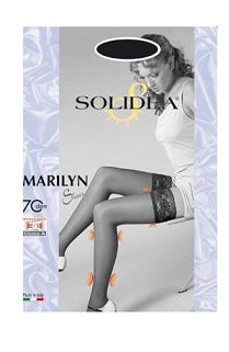 Marilyn 70 sheer calza autoreggente nero 2