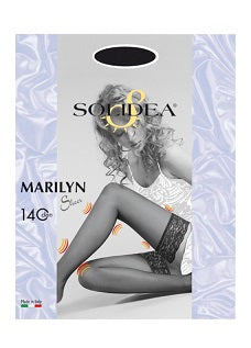 Marilyn 140 sheer calza autoreggente camel 1