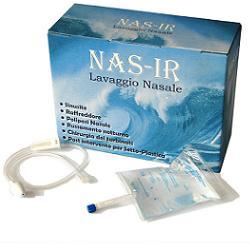 Nasir lavaggio nasale soluzione fisiologica isotonica sterile scatola con 4 sacche 500ml 4 blister 1 ventosa