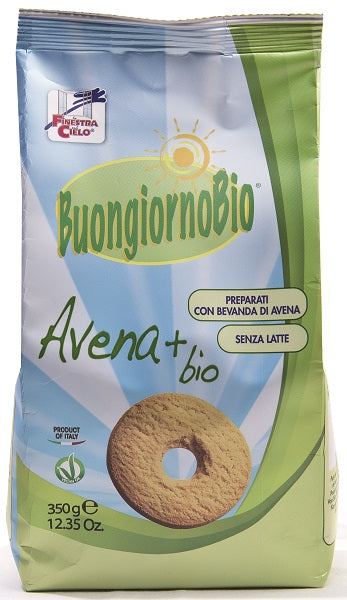 Fsc buongiornobio biscotti all'avena+ bio vegan senza latte 350 g