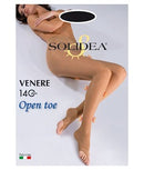 Venere 140 open toe collant nero 4-l