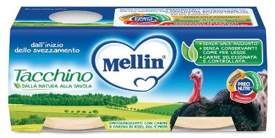 Omogeneizzato mellin tacchino 2x120 g