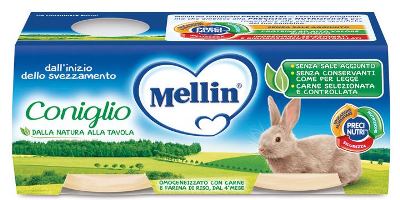 Mellin omogeneizzato coniglio 2x120 g