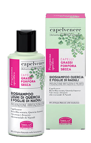 Capelvenere bioshampoo ai legni di quercia e foglie di naouli 200 ml