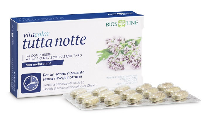 Vitacalm tutta notte con melatonina 60 compresse