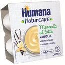 Humana merenda vaniglia 4 vasetti da 100 g