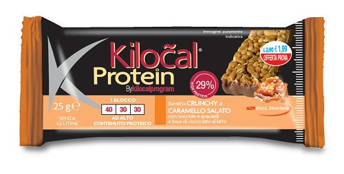 Kilocal protein barretta cioccolato latte caramello salato 25 g