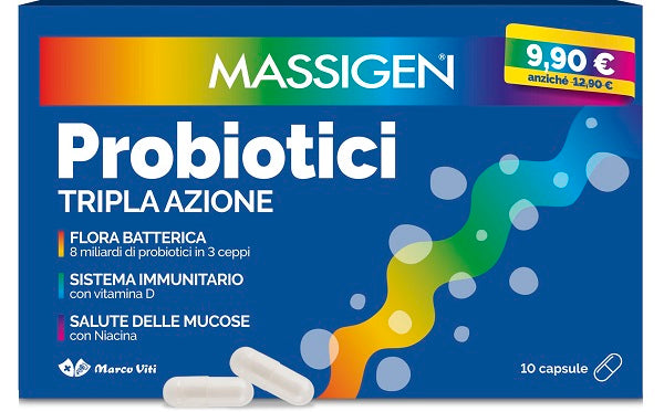 Massigen probiotici 10 capsule 2024 offerta speciale