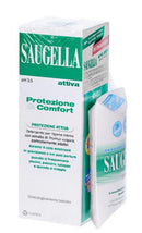 Saugella protezione&comfort bundle 1 attiva 250 ml + 3 assorbenti interni regular in omaggio + gadget stickers motivazionali