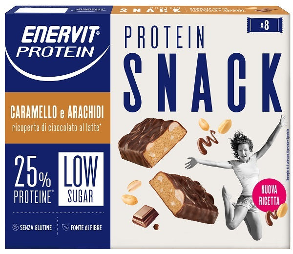 Enervit protein snack caramello e arachidi 8 pezzi da 31 g