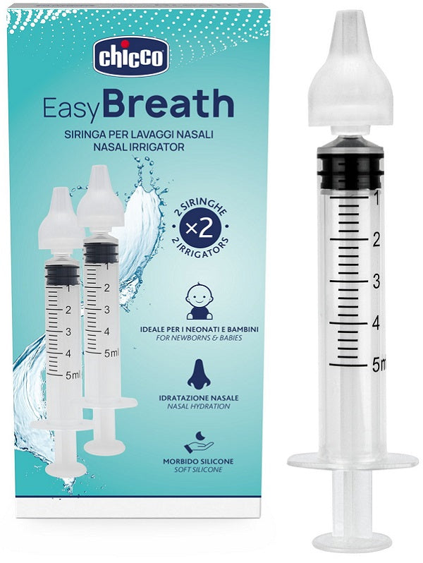 Siringa nasale lavaggi easy breath chicco 2 pezzi