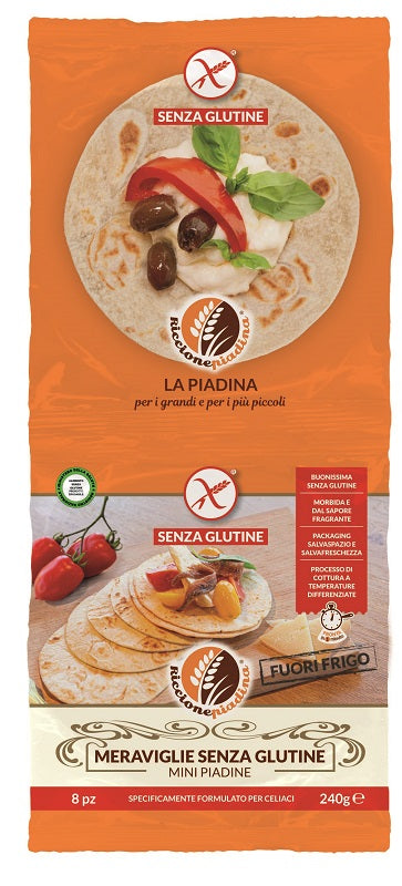Meraviglie senza glutine mini piadine fuori frigo 8 pezzi da 30 g