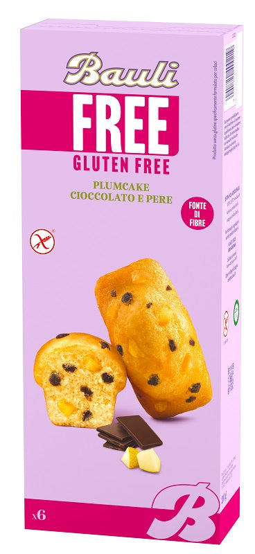 Bauli free plumcake cioccolato e pere 6 pezzi da 35 g