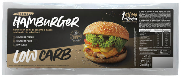 Low carb bun sesamo 2 pezzi da 85 g