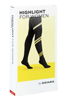 Sigvaris highlight women calza coscia normale punta chiusa black m