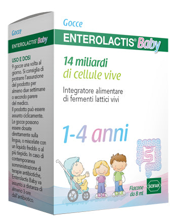 Enterolactis baby gocce 8 ml 1-4 anni 14 miliardi di cellule vive