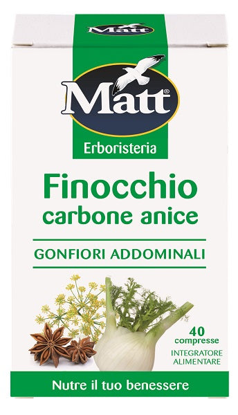 Matt erboristeria finocchio carbone anice 40 compresse